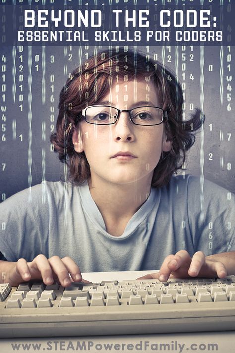 Young student studies with computer